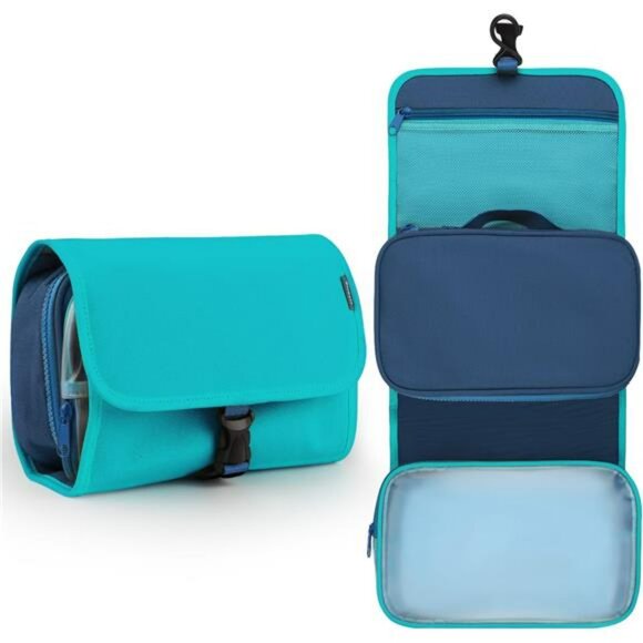 Large hanging travel toiletry bag foldable waterproof organizer makeup storage c - Picture 1 of 8